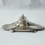 Jugend - Quist - Encrier - Métal argenté, Verre