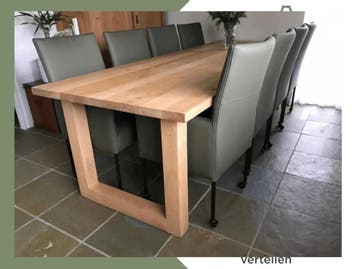 Set van 6 grijze leren eetkamerstoelen - met wieltjes en, Ophalen of Verzenden, Nieuw, Eén