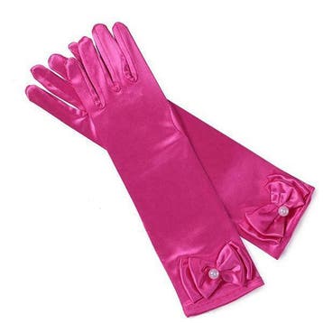 Prinsessenjurk - Handschoenen met strik - Donker Roze - Klee, Verzenden, Nieuw