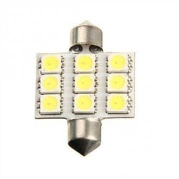 36mm 9 LED C5W SMD auto interieur dome lamp, Verzenden