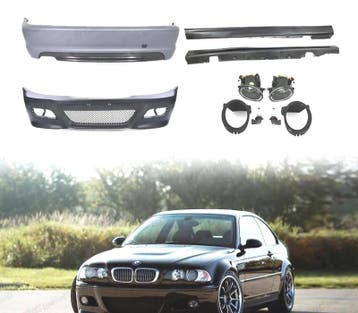 KIT DE CARROSSERIE BMW E46 COUPÉ 99-07 SANS PDC LOOK M3, Verzenden