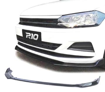 Spoiler Lame Avant Pour Volkswagen Vw Polo 6 2G Aw 17- Noir, Verzenden
