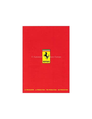 1986 FERRARI DE PRODUCTIE BROCHURE 409/86, Ophalen of Verzenden