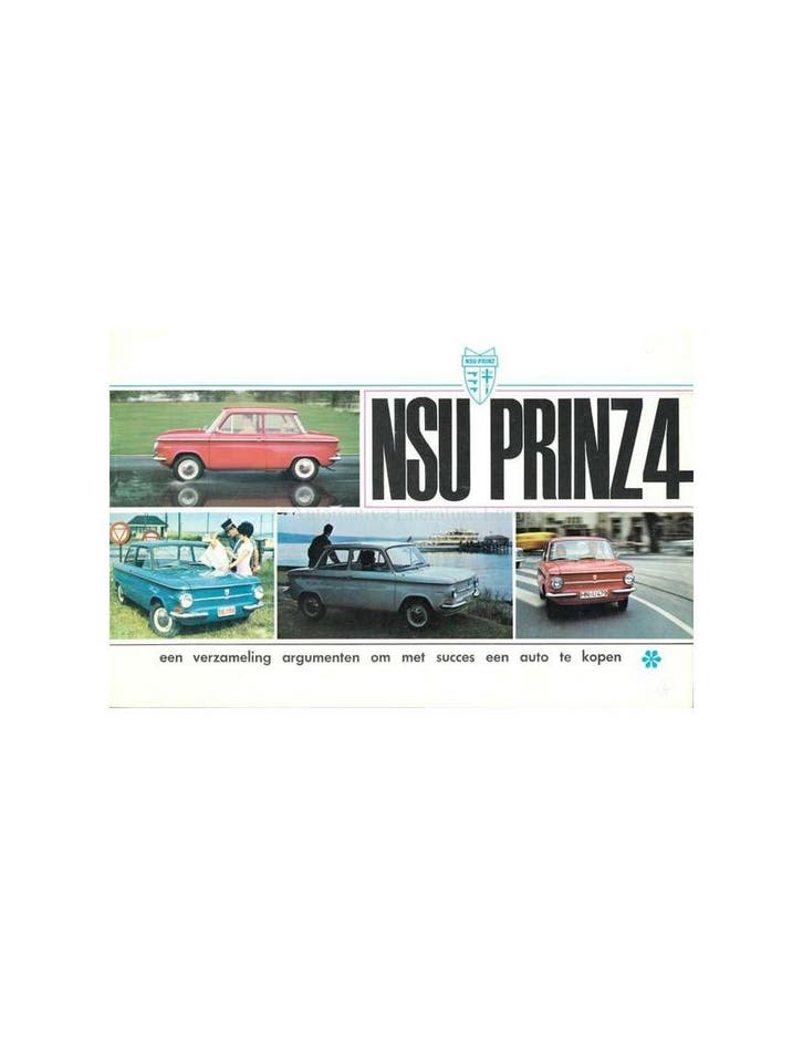 1966 NSU PRINZ 4 BROCHURE NEDERLANDS, Livres, Autos | Brochures & Magazines