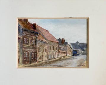 École française (XX) - Rue de village