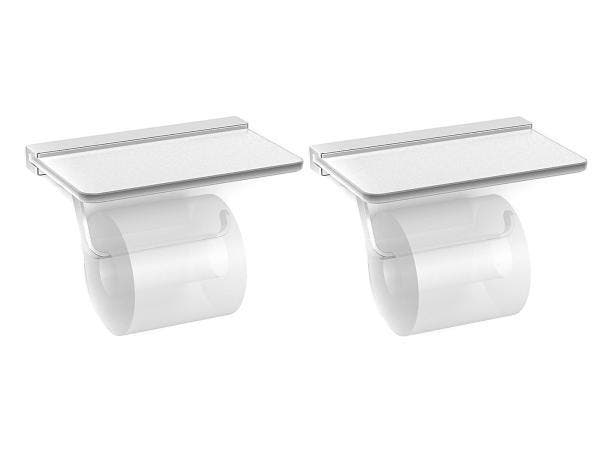 Veiling - 2x Beaux closetrolhouder met glazen planchet Ulis, Bricolage & Construction, Sanitaire