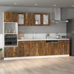 vidaXL Wastafelonderkast Lyon 80x46x81,5 cm gerookt, Huis en Inrichting, Kasten | Overige, Verzenden, Nieuw
