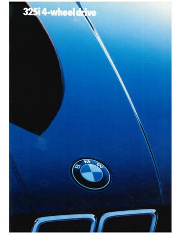 1986 BMW 3 SERIE 325X BROCHURE ENGELS
