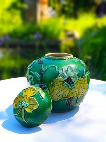 Pot à gingembre en porcelaine chinoise antique décor en