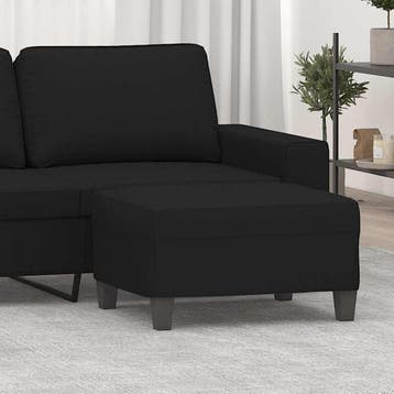 vidaXL Voetenbank 70x55x41 cm microvezelstof zwart, Verzenden, Nieuw