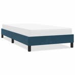 vidaXL Bedframe zonder matras 90x210 cm fluweel donkerblauw, Huis en Inrichting, Slaapkamer | Bedden, Verzenden, Nieuw