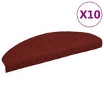 vidaXL Trapmatten Zelfklevend 10 st 65x21x4 cm Bordeaux Rood, Verzenden