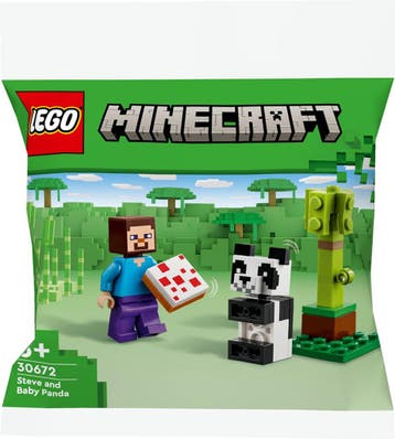 LEGO Minecraft 30672 - Steve en Babypanda - Polybag, Verzenden