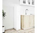 Apothekerskast wit 30x41x144,5cm | Retour Deal 40% Korting, Huis en Inrichting, Minder dan 50 cm, Verzenden, 100 tot 150 cm, Nieuw