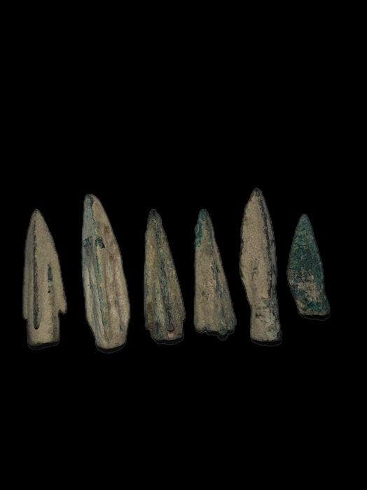 Bronstijd Brons oude Aziatische pijlpuntpunten (Zonder, Antiek en Kunst, Antiek | Overige Antiek