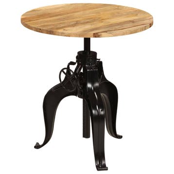 vidaXL Bartafel 75x(76-110) cm massief mangohout, Verzenden, Nieuw