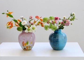 Cloudnola - Vase - Lot de 2 vases en verre soufflé à la main