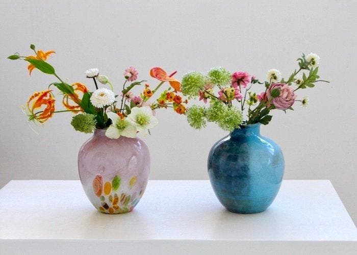 Cloudnola - Vase - Lot de 2 vases en verre soufflé à la main, Antiek en Kunst, Kunst | Designobjecten