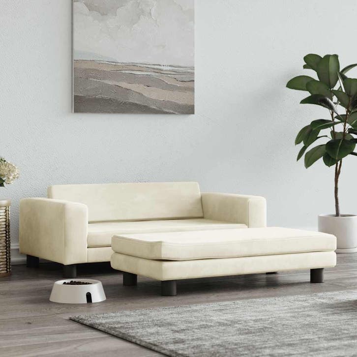 vidaXL Hondenmand met verlengstuk 100x50x30 cm fluweel, Dieren en Toebehoren, Honden-accessoires, Nieuw, Verzenden