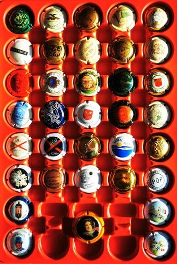 Collectie champagnecapsules - allemaal merken
