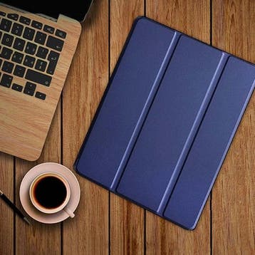 iPad Mini 5  Leren Vouwbare Cover Hoesje Case Blauw, Verzenden, Nieuw