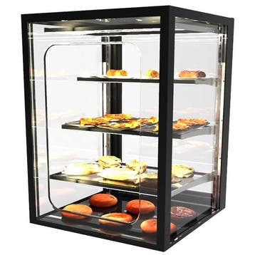 Neutrale Vitrine | INTEGRA | Zwart | 4 Niveaus |, Verzenden