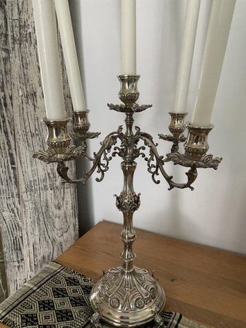 Stancampiano - Candélabre - Argent 800 - Candélabre en, Antiek en Kunst