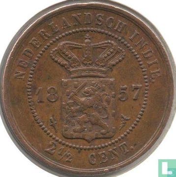 Nederlands-Indië 2½ cent 1857 (higher placed 7), Verzenden, Losse munt
