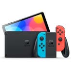 Nintendo Switch OLED Rood/Blauw (Nette Staat), Games en Spelcomputers, Spelcomputers | Nintendo Switch, Ophalen of Verzenden, Zo goed als nieuw