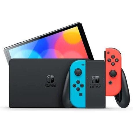 Nintendo Switch OLED Rood/Blauw (Nette Staat), Games en Spelcomputers, Spelcomputers | Nintendo Switch, Zo goed als nieuw, Ophalen of Verzenden