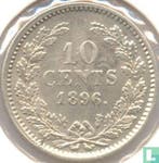 Nederland 10 cents 1896, Verzenden, 10 cent, Losse munt, Goud