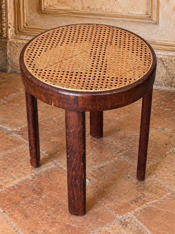 stile thonet - Kruk - Hout, stro van Wenen - Kruk
