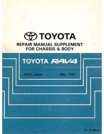 1997 TOYOTA RAV4 CHASSIS EN CARROSSERIE WERKPLAATSHANDBOEK