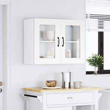 vidaXL Keukenbovenkast met glazen deur Kalmar bewerkt hout, Huis en Inrichting, Verzenden, Nieuw