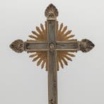 Reliekhouder heilig kruis reliek - Messing - 1850-1900