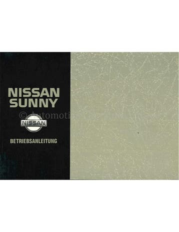 1995 NISSAN SUNNY INSTRUCTIEBOEKJE DUITS
