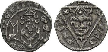 Pfennig Muenster-bistum Everhard von Diest 1275-1301, Verzenden, België