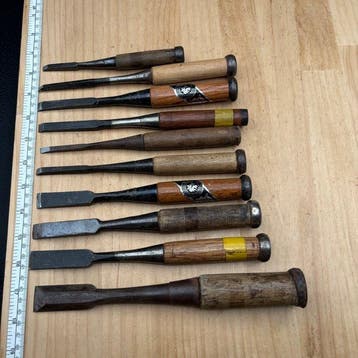 Japanse timmermans gereedschapsset YC225 beitels –