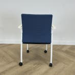 Forma 5 verrijdbare design stoel, blauw- wit
