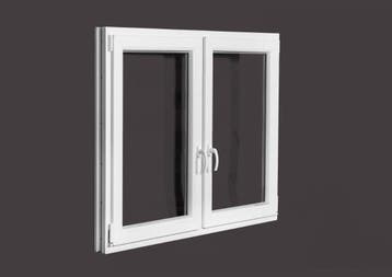 PVC raam draaikiep-draaikiep b150xh110 cm Wit, Ophalen of Verzenden, Gevelraam of Ruit