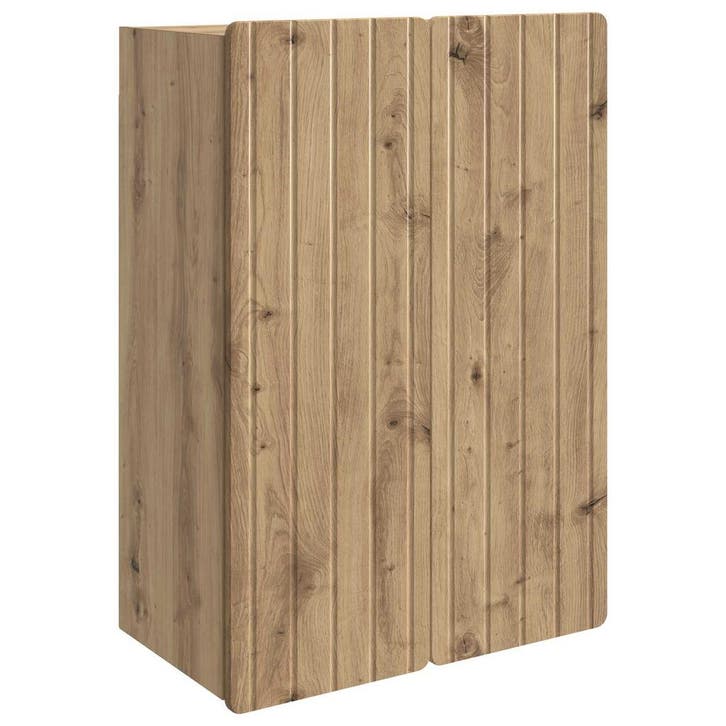 vidaXL Wandkast Artisanaal eiken 66 x 34,5 x 92 cm Bewerkt, Huis en Inrichting, Kasten | Overige, Nieuw, Verzenden