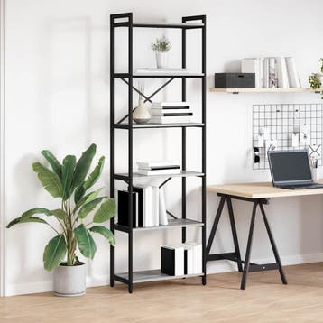 vidaXL Boekenplank Grijs sonoma 60 x 30 x 189,5 cm Bewerkt, Verzenden, Nieuw