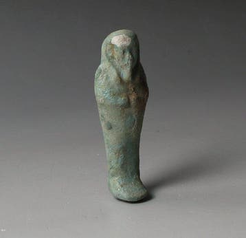 Oude Egypte, late periode Faience Shabti (Zonder