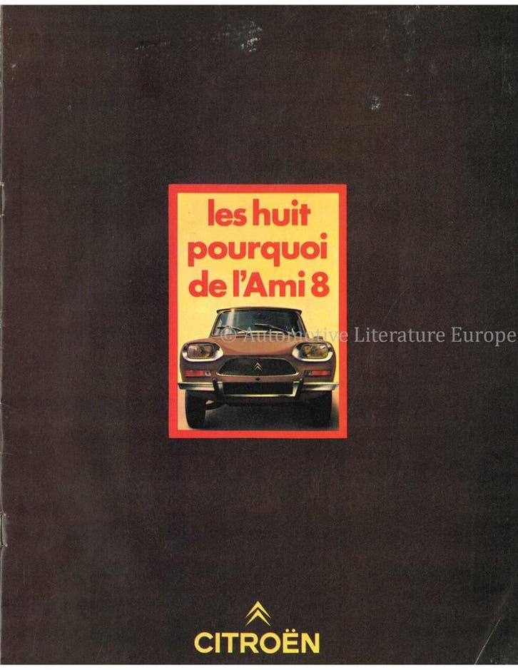 1970 CITROEN AMI 8 BROCHURE FRANS, Boeken, Auto's | Folders en Tijdschriften