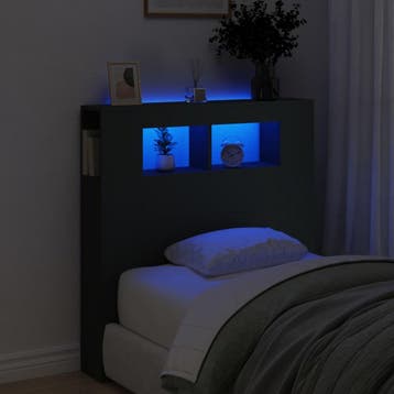 vidaXL Hoofdeinde met LED 100x18,5x103,5 cm bewerkt hout, Verzenden, Nieuw