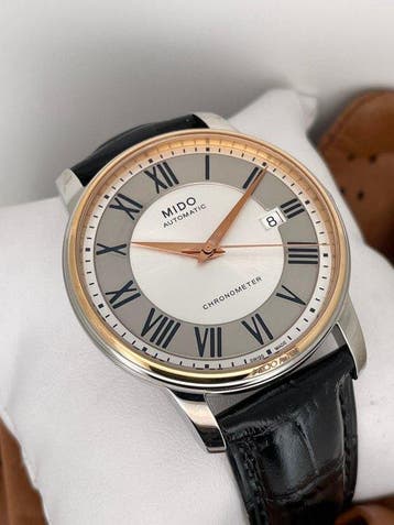 Mido - Baroncelli III Chronometer Automatic 18K Bezel -, Handtassen en Accessoires, Nieuw
