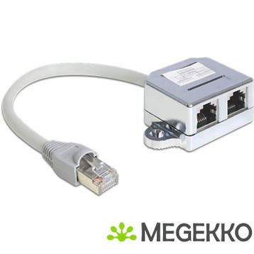Delock 65441 RJ45-poortverdubbelaar 1 RJ45-stekker > 2, Verzenden, Nieuw