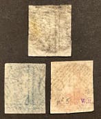 Belgique 1849/1850 - Léopold Ier : Médaillon avec filigrane