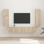 vidaXL Tv-meubelset Wandgemonteerd 4 pcs Sonoma Eik Bewerkt, Verzenden, Nieuw