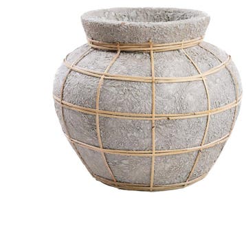Bazar Bizar De Belly Vaas - Beton Grijs Naturel - M -, Maison & Meubles, Verzenden